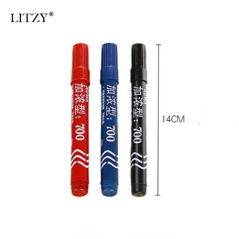 6 τμχ/Σετ Κλασικό Μαύρο Κόκκινο Μπλε Μόνιμος Μαρκαδόρος Ανεξίτηλα Αδιάβροχα Λαδιά Στυλό Αδιάβροχα Μαρκαδόροι Στυλό Γραφείο Σχολική Χαρτικά