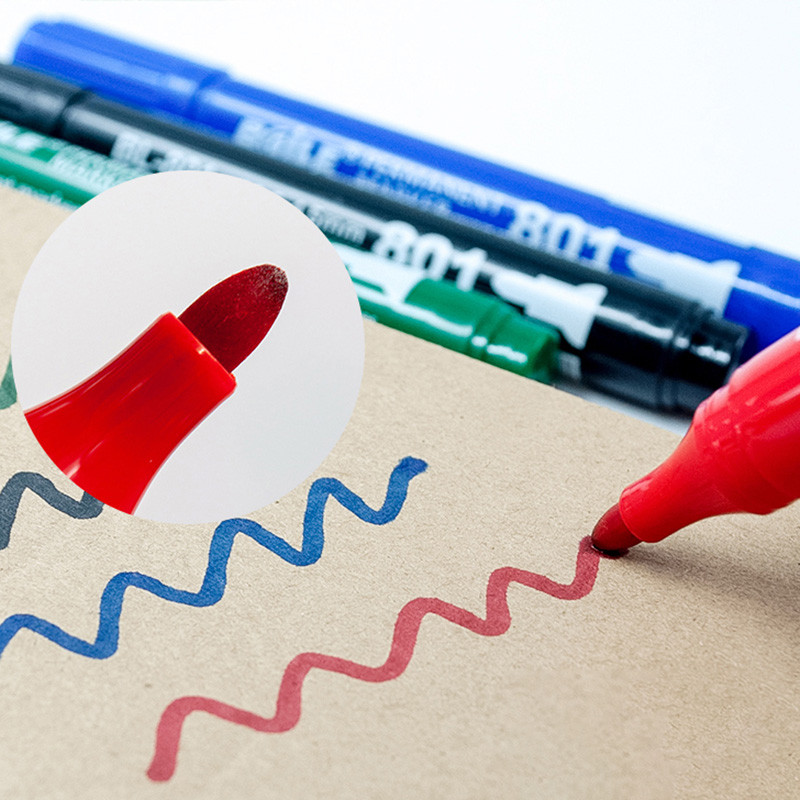 4 db/szett Tartós festékjelölő toll olajos vízálló fekete zöld piros toll gumiabroncsjelölőkhöz Signature Art tollak írószer kellékek