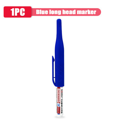 1/3/8 db 32 mm hosszú fejű olajjelölő toll vízálló többcélú mélylyuk jelölő toll famegmunkáló szerszám fekete/piros/kék tinta