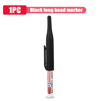 1/3/8 db 32 mm hosszú fejű olajjelölő toll vízálló többcélú mélylyuk jelölő toll famegmunkáló szerszám fekete/piros/kék tinta