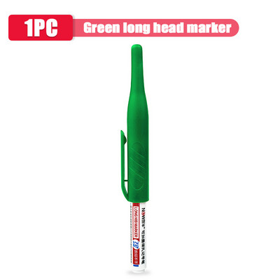 1/3/8 db 32 mm hosszú fejű olajjelölő toll vízálló többcélú mélylyuk jelölő toll famegmunkáló szerszám fekete/piros/kék tinta