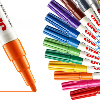 1 бр. UNI PX-21 перманентни маркери, цветни маслени водоустойчиви надписи за метал, стъклен плат, гуми, графити, боя, маркер