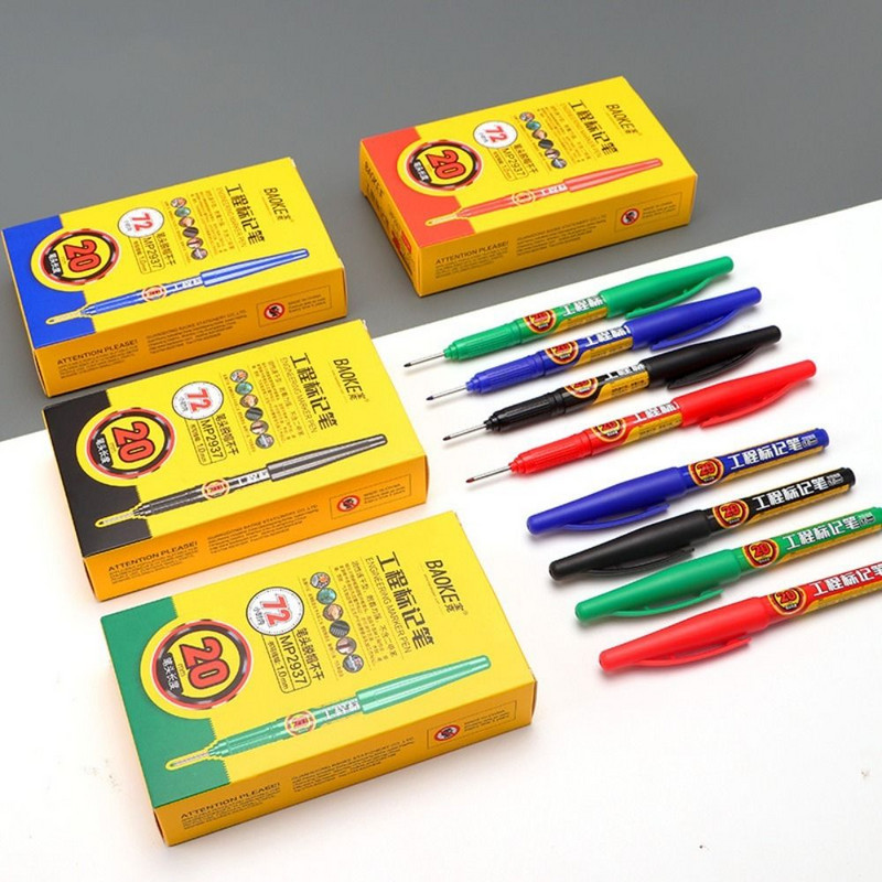 5 ks 20/30 mm dlhé olejové fixky, vodotesné viacúčelové fixky s hlbokým otvorom, zelený/červený/čierny/modrý atrament, remeselný nástroj