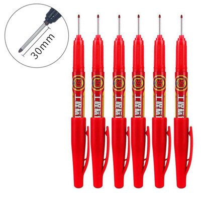 6/3 gab Garas uzgaļa galvas marķieris 30 mm pildspalvas flīzes Vannas istabai ūdensizturīgs pastāvīgs kokapstrādes dekors Daudzfunkcionāls dziļais caurums balts 20 mm