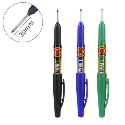 6/3 gab Garas uzgaļa galvas marķieris 30 mm pildspalvas flīzes Vannas istabai ūdensizturīgs pastāvīgs kokapstrādes dekors Daudzfunkcionāls dziļais caurums balts 20 mm