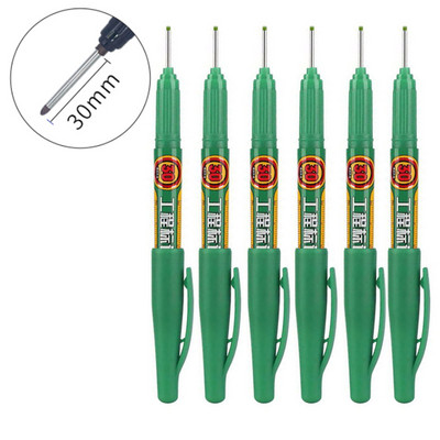 6/3 gab Garas uzgaļa galvas marķieris 30 mm pildspalvas flīzes Vannas istabai ūdensizturīgs pastāvīgs kokapstrādes dekors Daudzfunkcionāls dziļais caurums balts 20 mm