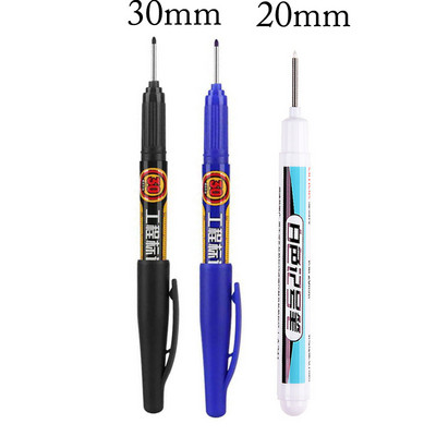 6/3 gab Garas uzgaļa galvas marķieris 30 mm pildspalvas flīzes Vannas istabai ūdensizturīgs pastāvīgs kokapstrādes dekors Daudzfunkcionāls dziļais caurums balts 20 mm