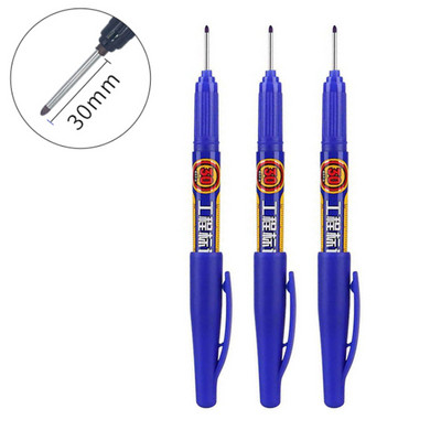 6/3 gab Garas uzgaļa galvas marķieris 30 mm pildspalvas flīzes Vannas istabai ūdensizturīgs pastāvīgs kokapstrādes dekors Daudzfunkcionāls dziļais caurums balts 20 mm