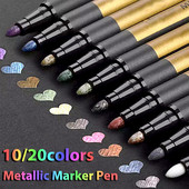 1 buc. stilou metalic de culori Manga, artă de scriere permanentă, markere acrilice pentru pietre, patinaj, hârtie, desen de perete de sticlă