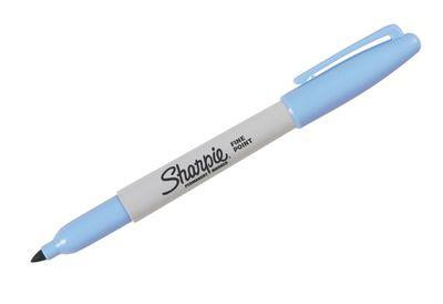 1 gab Sharpie smalks punkts, apaļš purngals, melns tintes pastāvīgais marķieris papīram plastmasas metāla stiklam biroja rūpniecisko krāsu rakstīšanai