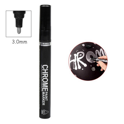 Haile jauns spoguļa marķiera šķidro pildspalvu komplekts, sudraba šķidrais spogulis, hroma DIY mākslas sveķu krāsas apdare, metālisks marķieris, amatniecības krāsa Pe