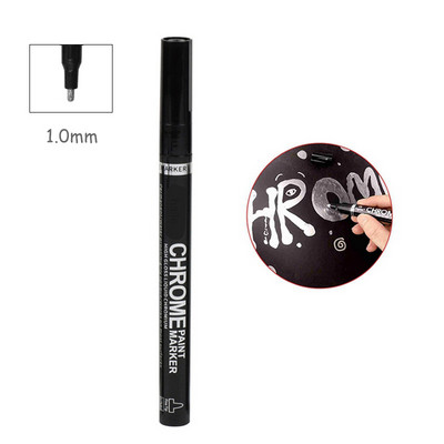 Haile jauns spoguļa marķiera šķidro pildspalvu komplekts, sudraba šķidrais spogulis, hroma DIY mākslas sveķu krāsas apdare, metālisks marķieris, amatniecības krāsa Pe