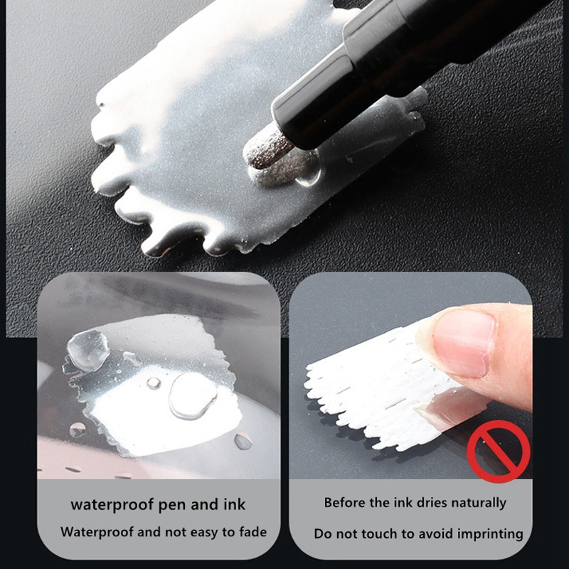 Haile jauns spoguļa marķiera šķidro pildspalvu komplekts, sudraba šķidrais spogulis, hroma DIY mākslas sveķu krāsas apdare, metālisks marķieris, amatniecības krāsa Pe