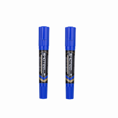 DELI Water Proof Permanent Marker 2pcs/Lot Bullet Tip 1,5mm Chisel tip 1-6mm ES555 Αναλώσιμα γραφείου Διπλή μύτη Μόνιμοι δείκτες