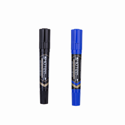 DELI Water Proof Permanent Marker 2pcs/Lot Bullet Tip 1,5mm Chisel tip 1-6mm ES555 Αναλώσιμα γραφείου Διπλή μύτη Μόνιμοι δείκτες