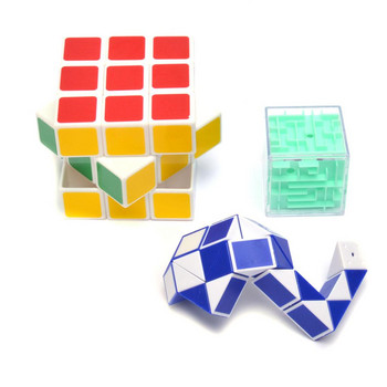 Комплект кубчета Ahelos, Тип Рубик, 3 броя, Логически