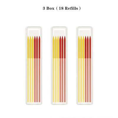 Tvirtas dailidės pieštukų rinkinys su 6 papildymo laidais, įmontuotu galandiklio žymėjimo įrankiu Medžio apdirbimo gilių skylių mechaniniai pieštukai