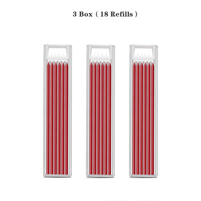 Tvirtas dailidės pieštukų rinkinys su 6 papildymo laidais, įmontuotu galandiklio žymėjimo įrankiu Medžio apdirbimo gilių skylių mechaniniai pieštukai