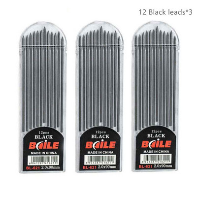 2,0 mm mehaaniline pliiatsikomplekt 2B automaatsed pliiatsid värvi/musta plii täidisega mustandite joonistamiseks, kirjutamiseks, meisterdamiseks, joonistamiseks