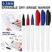 Haile 6 τμχ Έγχρωμο Σβήσιμο Στυλό Λευκού Πίνακα Εξαιρετικά λεπτή μύτη 0,5 χιλιοστά Στυλό στεγνό σβήσιμο γραφείου Εξεταστική εξέταση Τέχνης Μαρκαδόρος