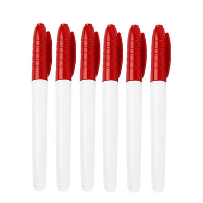 Haile 6 τμχ Έγχρωμο Σβήσιμο Στυλό Λευκού Πίνακα Εξαιρετικά λεπτή μύτη 0,5 χιλιοστά Στυλό στεγνό σβήσιμο γραφείου Εξεταστική εξέταση Τέχνης Μαρκαδόρος
