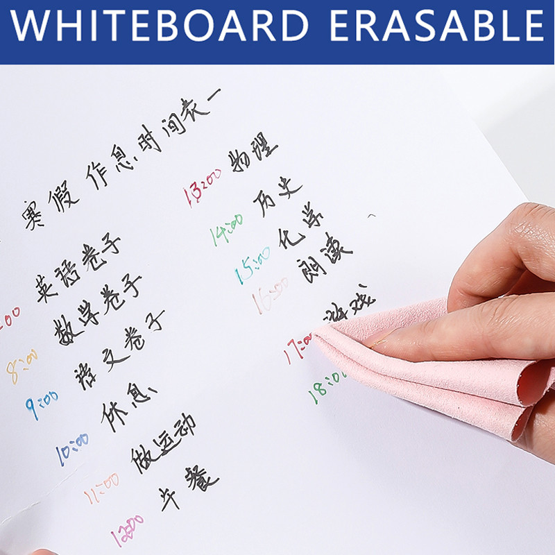 Haile 6 τμχ Έγχρωμο Σβήσιμο Στυλό Λευκού Πίνακα Εξαιρετικά λεπτή μύτη 0,5 χιλιοστά Στυλό στεγνό σβήσιμο γραφείου Εξεταστική εξέταση Τέχνης Μαρκαδόρος