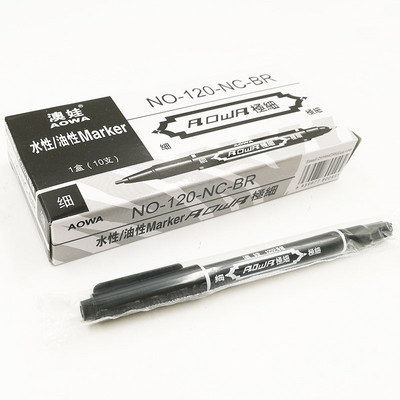 10 kom/lot brzosušeći trajni marker 0,5 mm i 1 mm dvostruki marker crna plava crvena tinta za pisanje studentskog pribora