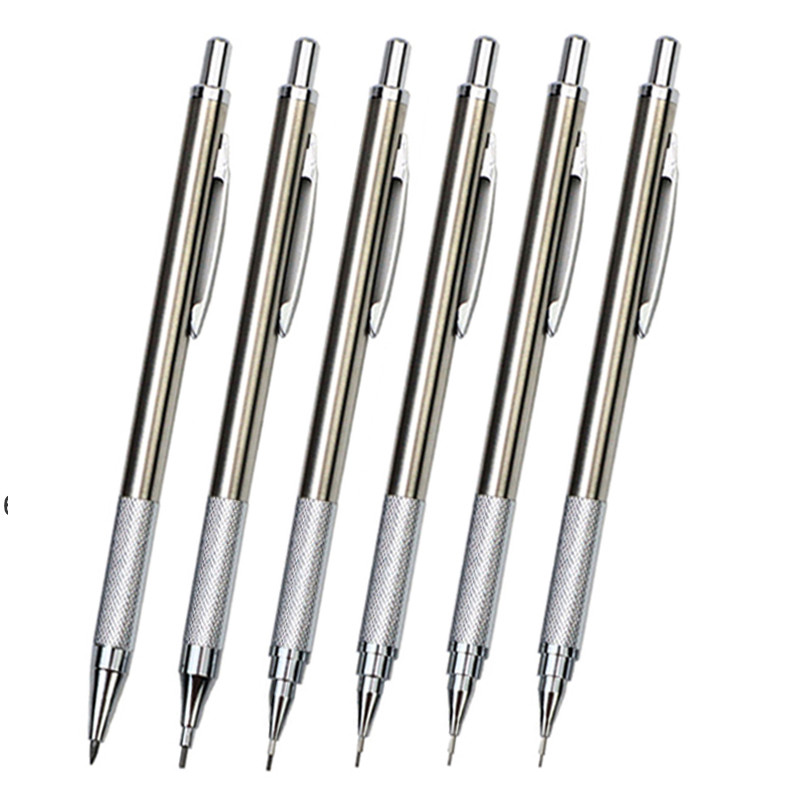 Set de creioane mecanice din metal 0,3 0,5 0,7 0,9 1,3 2,0 mm rezerve de plumb Artă Schiță automată Creioane pentru schițe Rechizite școlare de birou