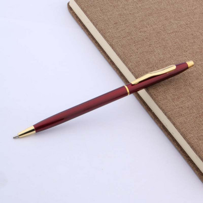 1PC офис метален подарък червена училищна златна неръждаема стомана Химикалка