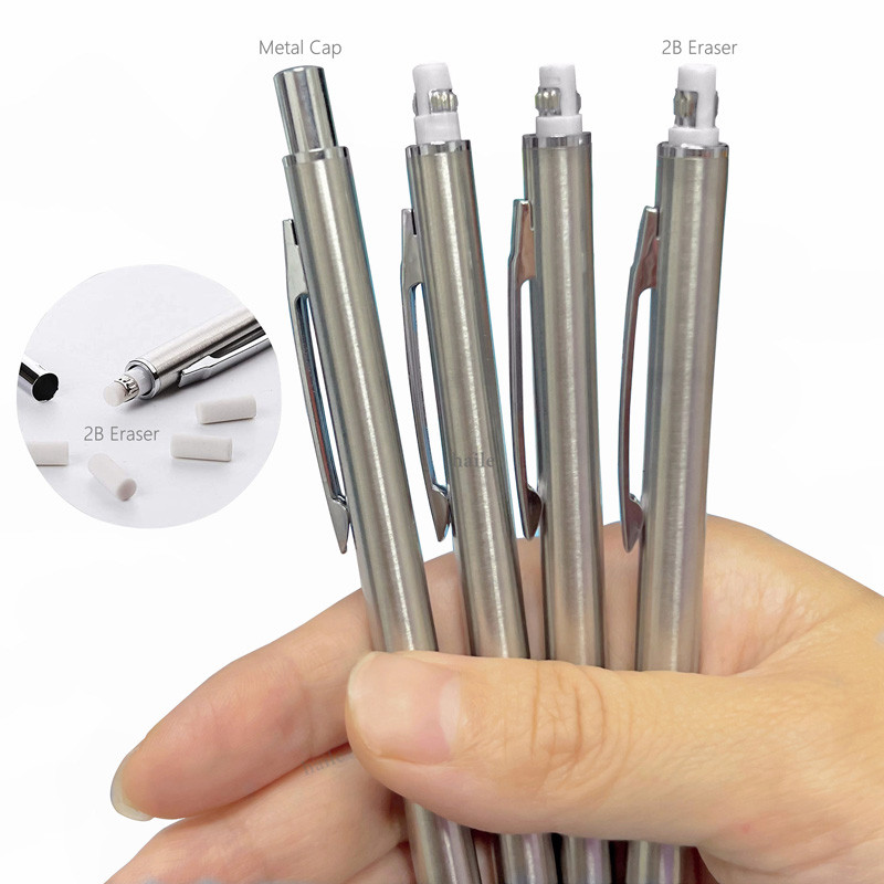 Haile 0,3 0,5 0,7 0,9 mm HB mechanická sada ceruziek, celokovová umelecká kresliareň, skica, písanie, automatická ceruzka s čiernymi náplňami