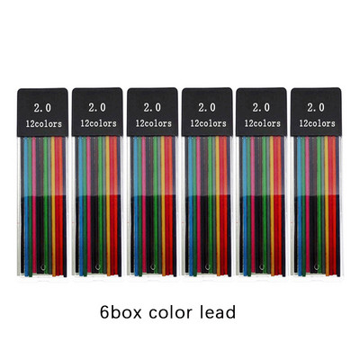 2,0 mm set mehaničkih olovaka u crnoj boji / punjenje za olovku u boji 2B automatska olovka za učenike Umjetnička skica Slikanje Pisanje Kawaiii pribor