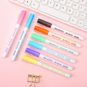 1 Buc Desen Manga Art Marker Pixuri 8 Culori Highlighter Markers Rechizite de Artă DIY Scrapbooking Rechizite școlare Papetarie