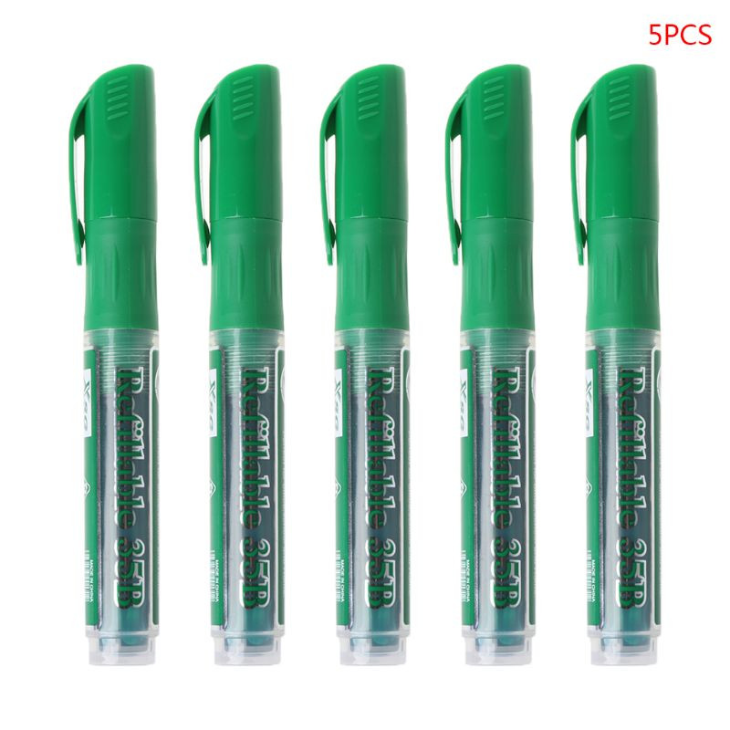 5 τμχ Σβήσιμο στυλό μαρκαδόρου λευκού πίνακα Dry-Erase Sign Ink Refillable Markers Σχολικά είδη γραφείου Δώρο μαθητή C26