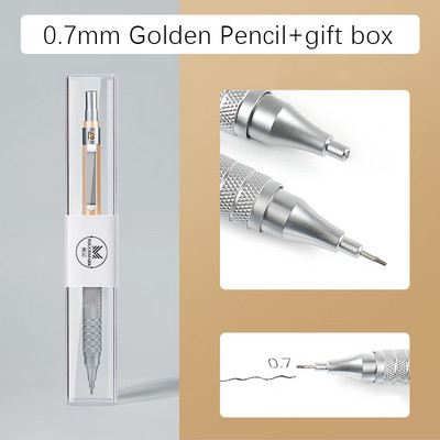 Metalna automatska olovka niske gravitacije 0,3/0,5/0,7/2,0 mm Profesionalna mehanička olovka za crtanje i pisanje Uredski školski pribor
