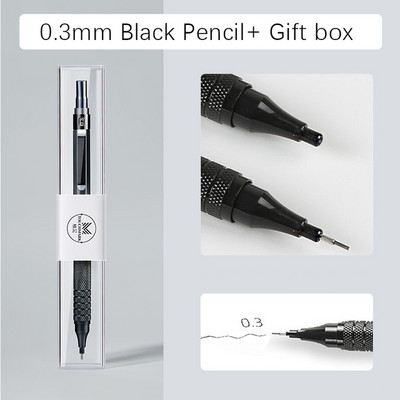 Metalna automatska olovka niske gravitacije 0,3/0,5/0,7/2,0 mm Profesionalna mehanička olovka za crtanje i pisanje Uredski školski pribor