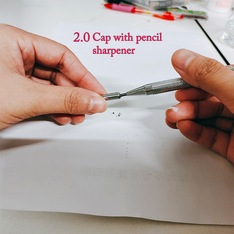 Mehanička olovka 2,0 mm, puna metalna automatska, 2 mm olovka u boji, školska crna olovka, punjenje od 12 boja za slikarstvo, inženjersko crtanje