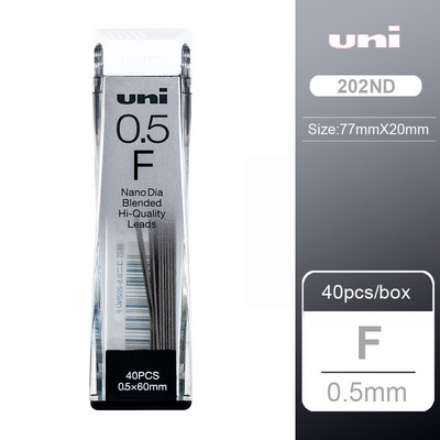 UNI 202ND Олово за молив 0,3/0,5/0,7/0,9 mm Нано екстра твърд механичен пълнител за молив Kuru Toga Smooth Writing HB/2H/2B Канцеларски материали