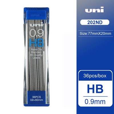 UNI 202ND Олово за молив 0,3/0,5/0,7/0,9 mm Нано екстра твърд механичен пълнител за молив Kuru Toga Smooth Writing HB/2H/2B Канцеларски материали