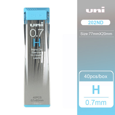 UNI 202ND Олово за молив 0,3/0,5/0,7/0,9 mm Нано екстра твърд механичен пълнител за молив Kuru Toga Smooth Writing HB/2H/2B Канцеларски материали