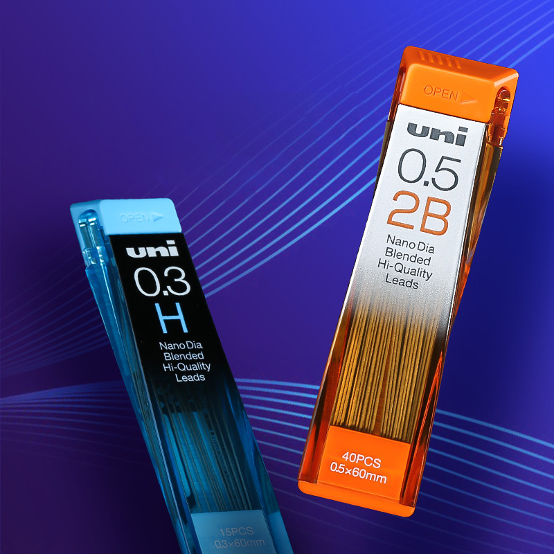 UNI 202ND Олово за молив 0,3/0,5/0,7/0,9 mm Нано екстра твърд механичен пълнител за молив Kuru Toga Smooth Writing HB/2H/2B Канцеларски материали