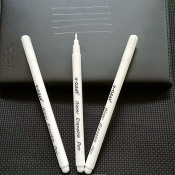 Στυλό VCLEAR Υδατοδιαλυτό Λευκό Χρώμα 3 τεμ. Wasable Ink Textile Leather Erasable Marking Pen Fabric Erasable Marker Pen