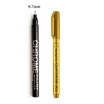 Tekući zrcalni marker Srebrni markeri Olovka DIY Reflektirajuće obojene olovke Zrcalni markeri Završna obrada Metalna umjetnička olovka za rukotvorine