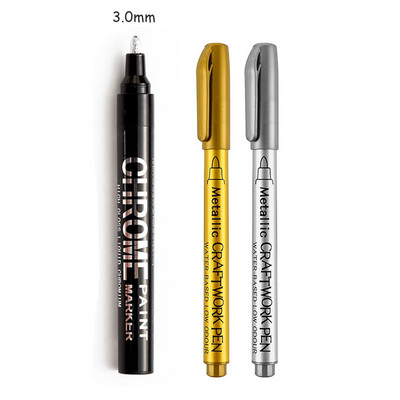 Tekući zrcalni marker Srebrni markeri Olovka DIY Reflektirajuće obojene olovke Zrcalni markeri Završna obrada Metalna umjetnička olovka za rukotvorine