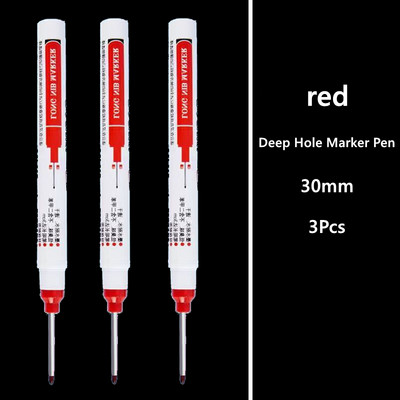 1/3 vnt./rinkinys 30 mm ilgio galvutės žymekliai Konstrukcija Gilių skylių žymeklis Rašiklis Dailidės pieštukas Vonios kambario Medienos apdirbimo dekoro žymėjimo rašiklio įrankis