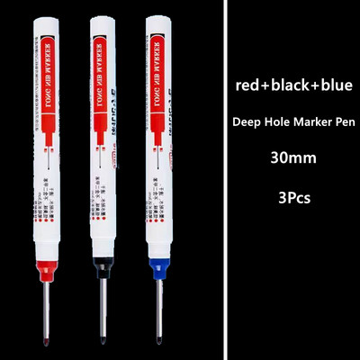 1/3 vnt./rinkinys 30 mm ilgio galvutės žymekliai Konstrukcija Gilių skylių žymeklis Rašiklis Dailidės pieštukas Vonios kambario Medienos apdirbimo dekoro žymėjimo rašiklio įrankis