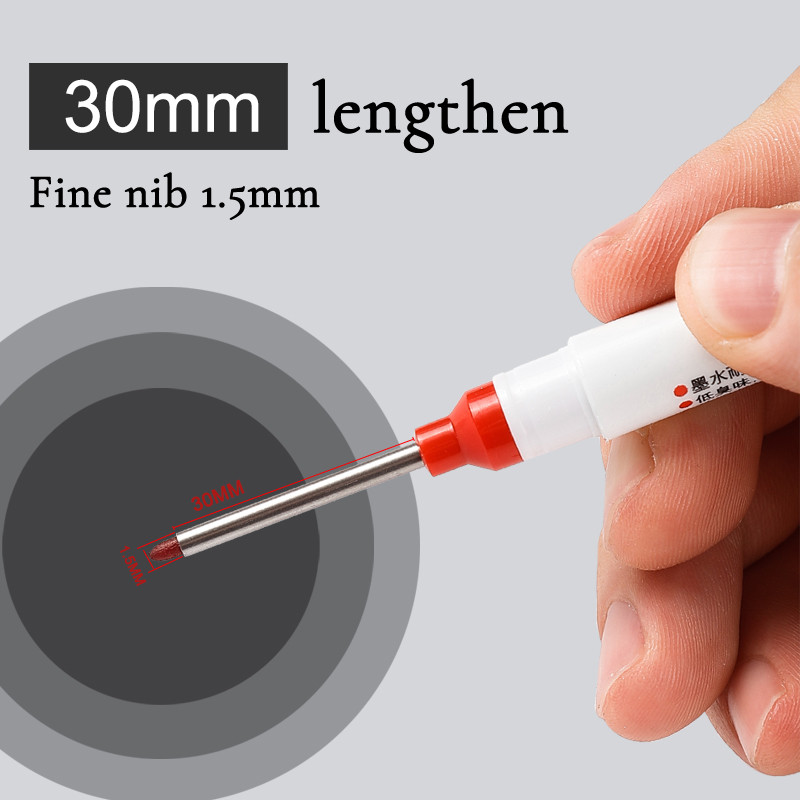 1/3 vnt./rinkinys 30 mm ilgio galvutės žymekliai Konstrukcija Gilių skylių žymeklis Rašiklis Dailidės pieštukas Vonios kambario Medienos apdirbimo dekoro žymėjimo rašiklio įrankis