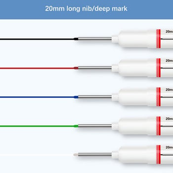 Haile 5/10Pcs/Σετ Μαρκαδόροι κεφαλής μακράς μύτης 20mm βαθιάς τρύπας για μεταλλικό διάτρητο στυλό Αδιάβροχο στυλό μπάνιου ξυλουργικής διακόσμησης