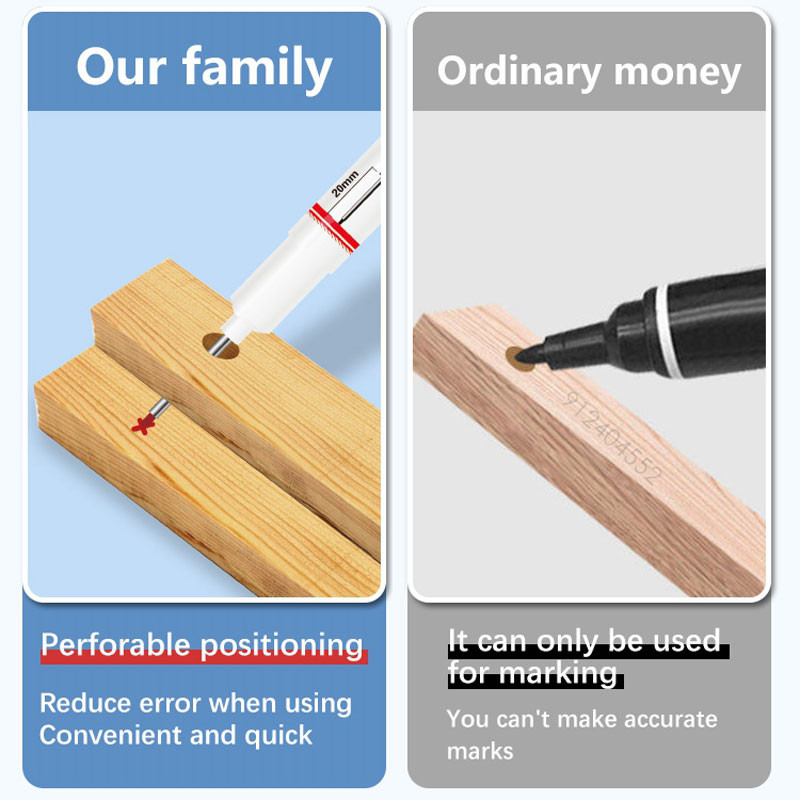 Haile 5/10Pcs/Set 20mm duboka rupa duge olovke za metalnu perforiranu olovku Vodootporna ukrasna olovka za obradu drveta