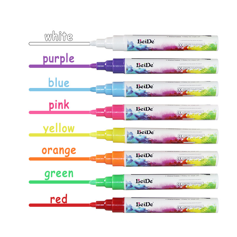 Markeri s tekućom kredom koji se mogu izbrisati Crne ploče Fluorescentni markeri Stakleni prozori LED markeri