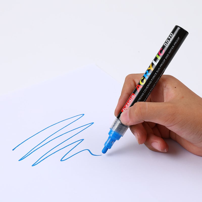 36 spalvų meno žymeklis akrilo dažų teptukas, rašiklis, uolų tapyba, akmuo, keramika, stiklas, medinė drobė, „pasidaryk pats“ graffiti piešimo reikmenys